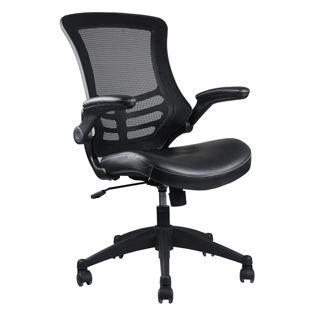 Stylish Mid-Back Mesh Office Chair With Adjustable Arms ...