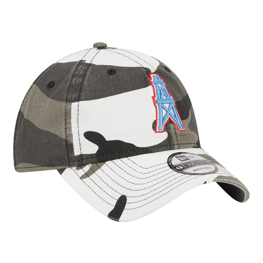 New Era Houston Oilers Corduroy Golfer Mens Hat (Grey)