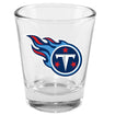 LOGO Brands Titans Clear Shot Glass - Front View with Titans Logo