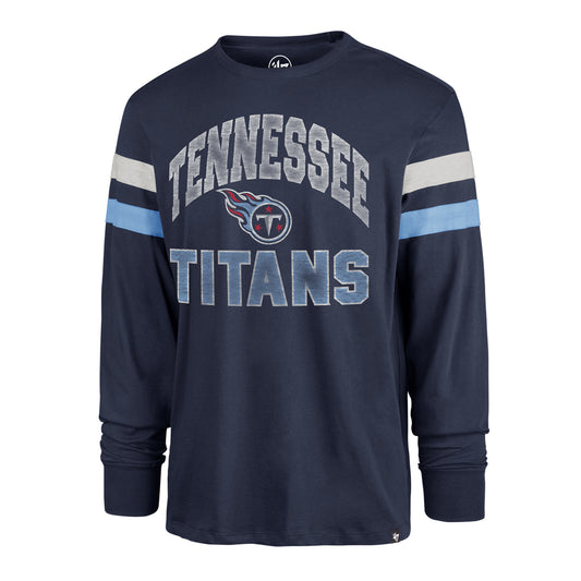 5th & Ocean by New Era Tennessee Titans Girls Youth Light Blue Sequin 3/4 Sleeve Raglan T-Shirt Size: Extra Large