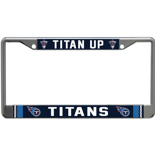 Tennessee Titans Chrome and Blue License Plate Frame