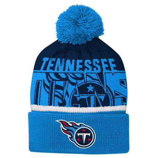 Titans New Era Stripe Top Two Tone Knit Hat