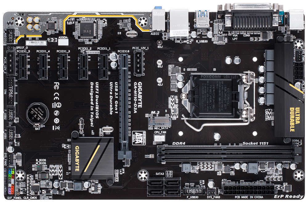 gigabyte h110 d3a & biostar h81a btc