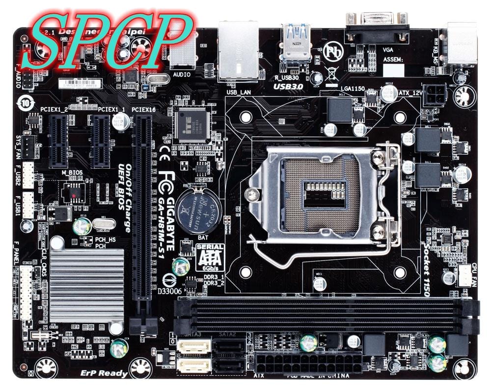 Gigabyte H81MS1 Computer Motherboard,1150Socket,DDR3,MATX,H81,USB3.0