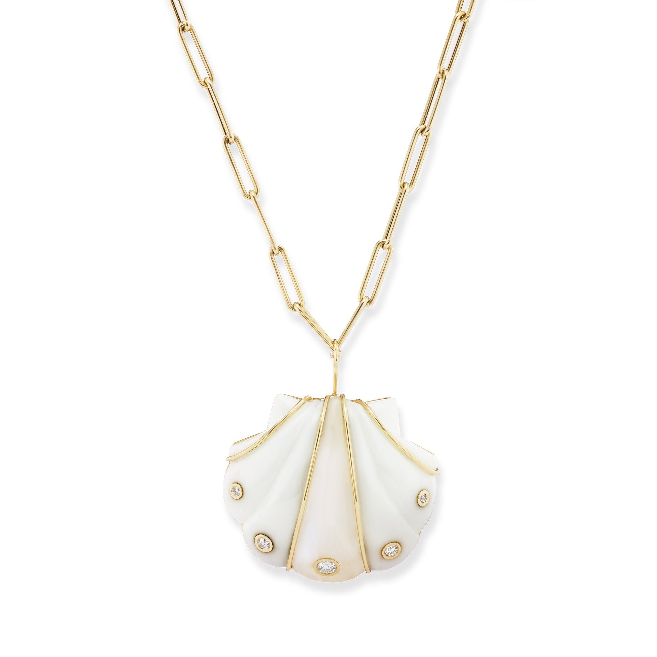 BRENT NEALE Shell 18-karat gold multi-stone necklace | NET-A-PORTER