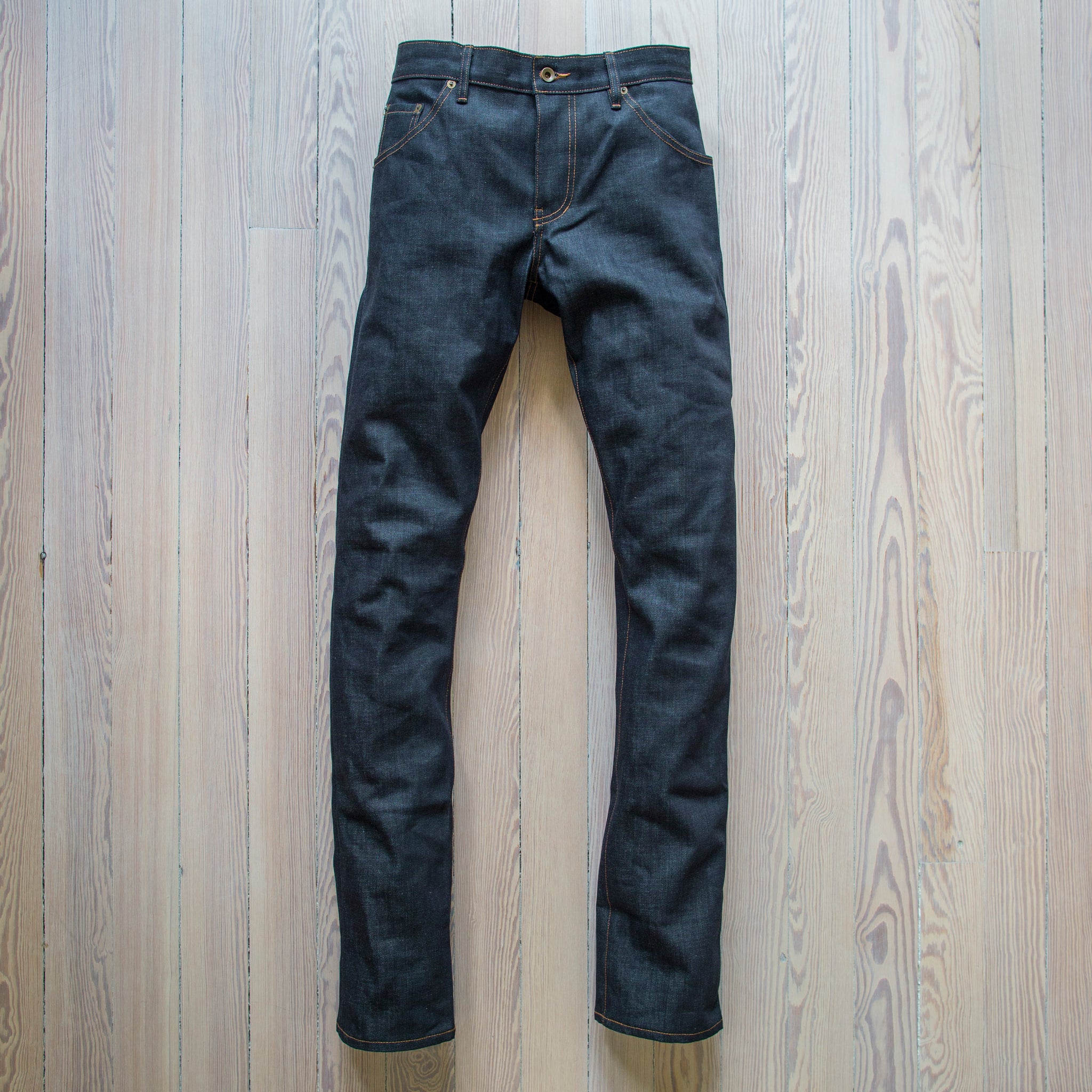 grey raw denim