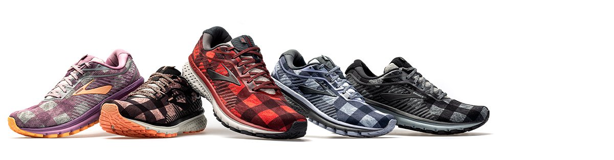 buffalo plaid brooks running shoes