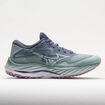 Mizuno Wave Rider 27 Women's Blue Surf/Snow White (Item #040026)