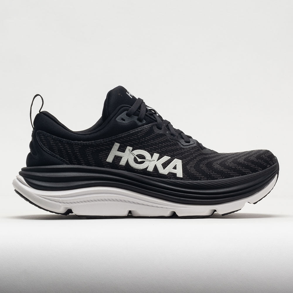 HOKA Gaviota 5 Women's Running Shoes Black/White Size 9 Width D - Wide