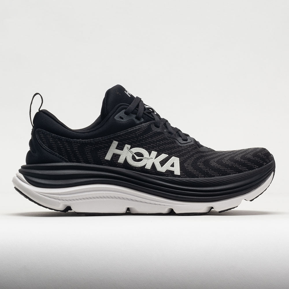HOKA Gaviota 5 Women's Running Shoes Black/White Size 6 Width B - Medium