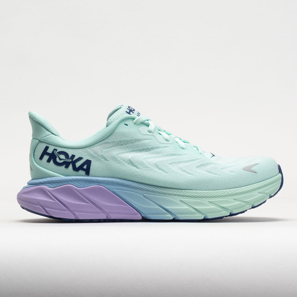 HOKA Arahi 6 Women's Running Shoes Sunlit Ocean/Lilac Mist Size 7.5 Width D - Wide