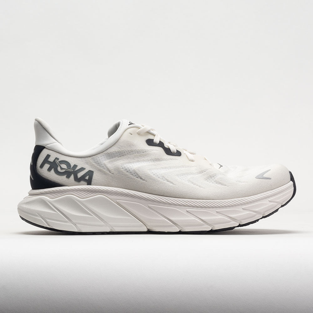 HOKA Arahi 6 Men's Running Shoes Blanc de Blanc/Steel Wool Size 8.5 Width EE - Wide