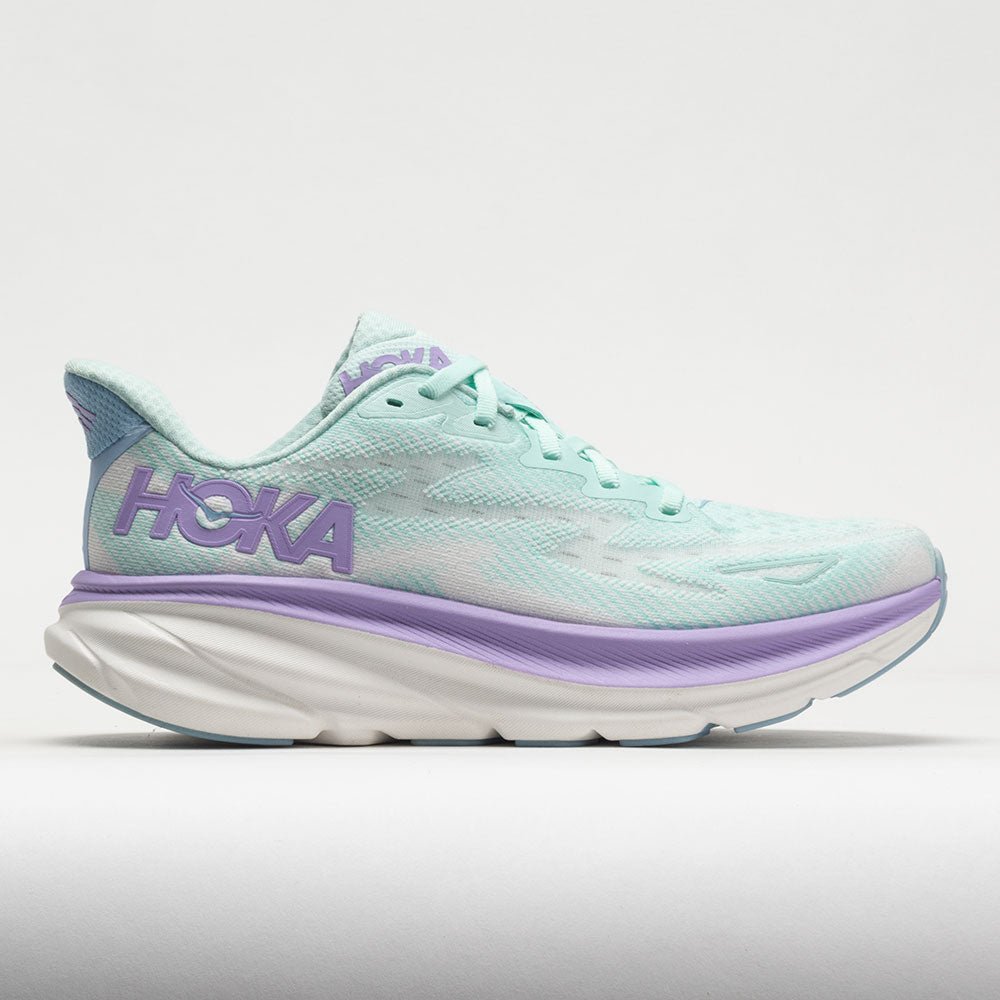 HOKA Clifton 9 Women's Running Shoes Sunlit Ocean/Lilac Mist Size 10.5 Width B - Medium -  196565550460