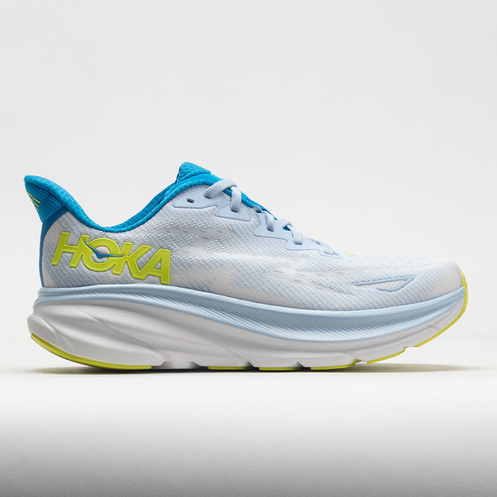 HOKA Clifton 9 Men's Running Shoes Ice Water/Evening Primrose Size 12 Width D - Medium