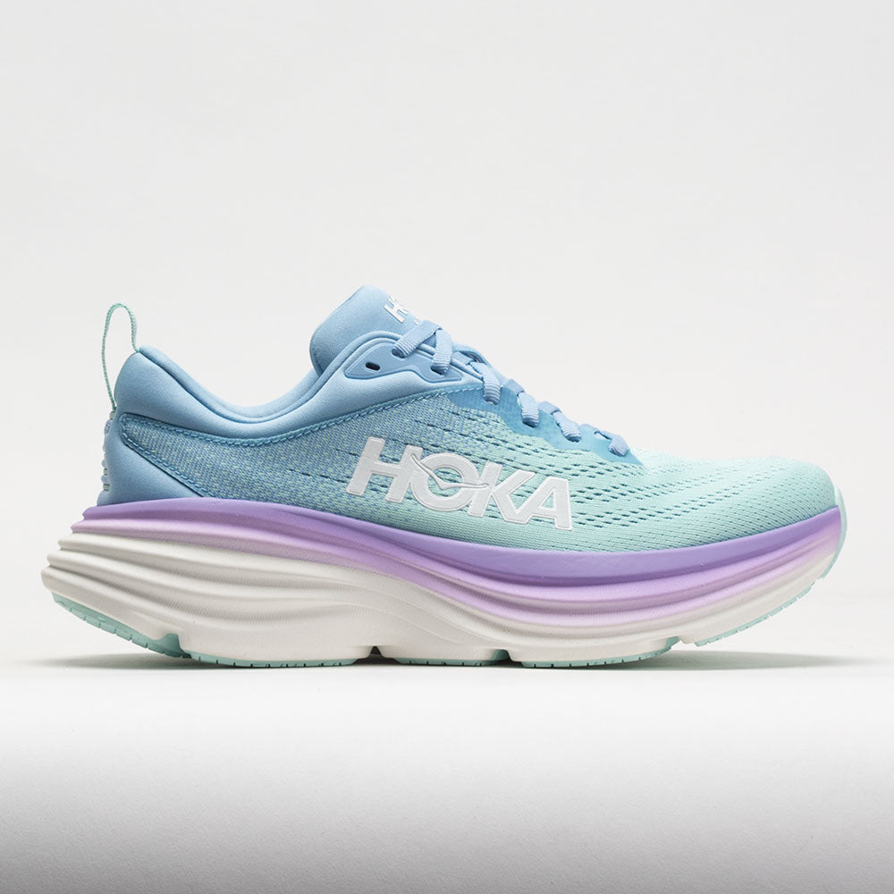 HOKA Bondi 8 Women's Running Shoes Airy Blue/Sunlit Ocean Size 7 Width D - Wide