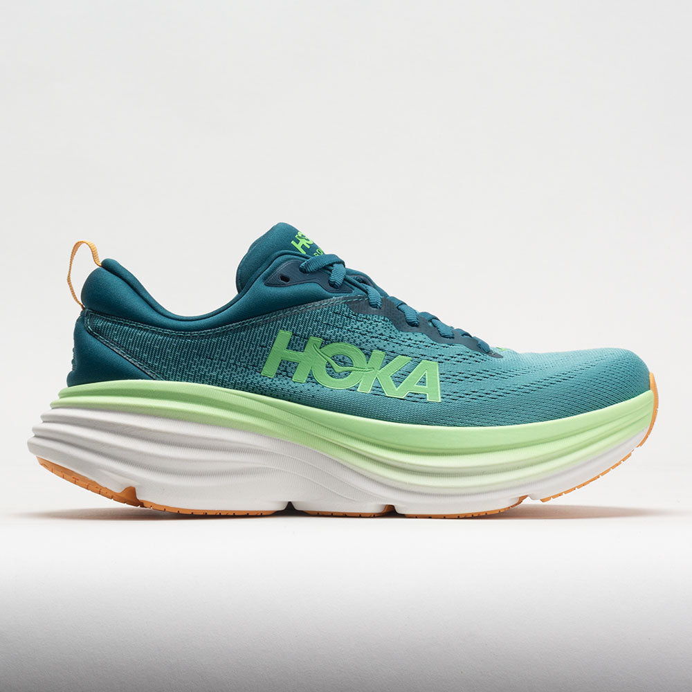 HOKA Bondi 8 Men's Running Shoes Deep Lagoon/Ocean Mist Size 8.5 Width D - Medium
