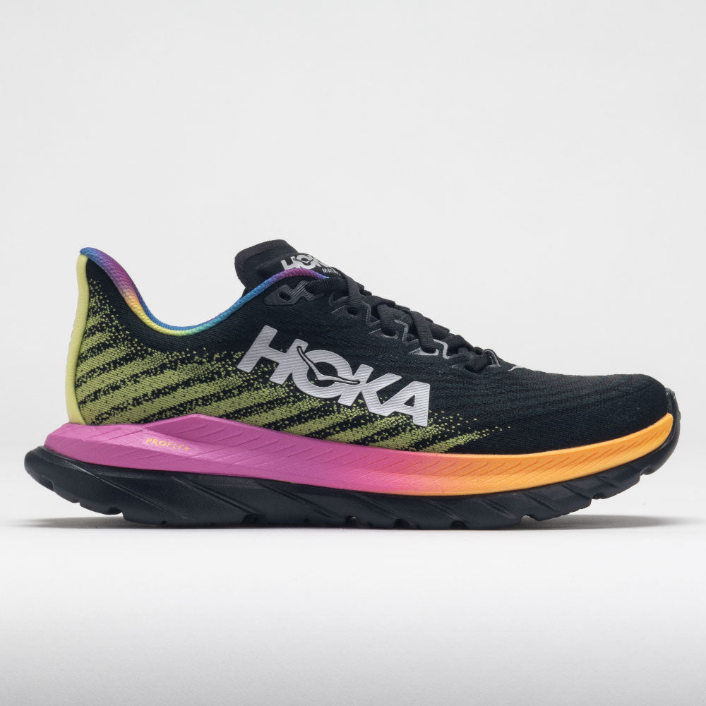 HOKA Mach 5 Women's Running Shoes Black/Multi Size 9 Width B - Medium