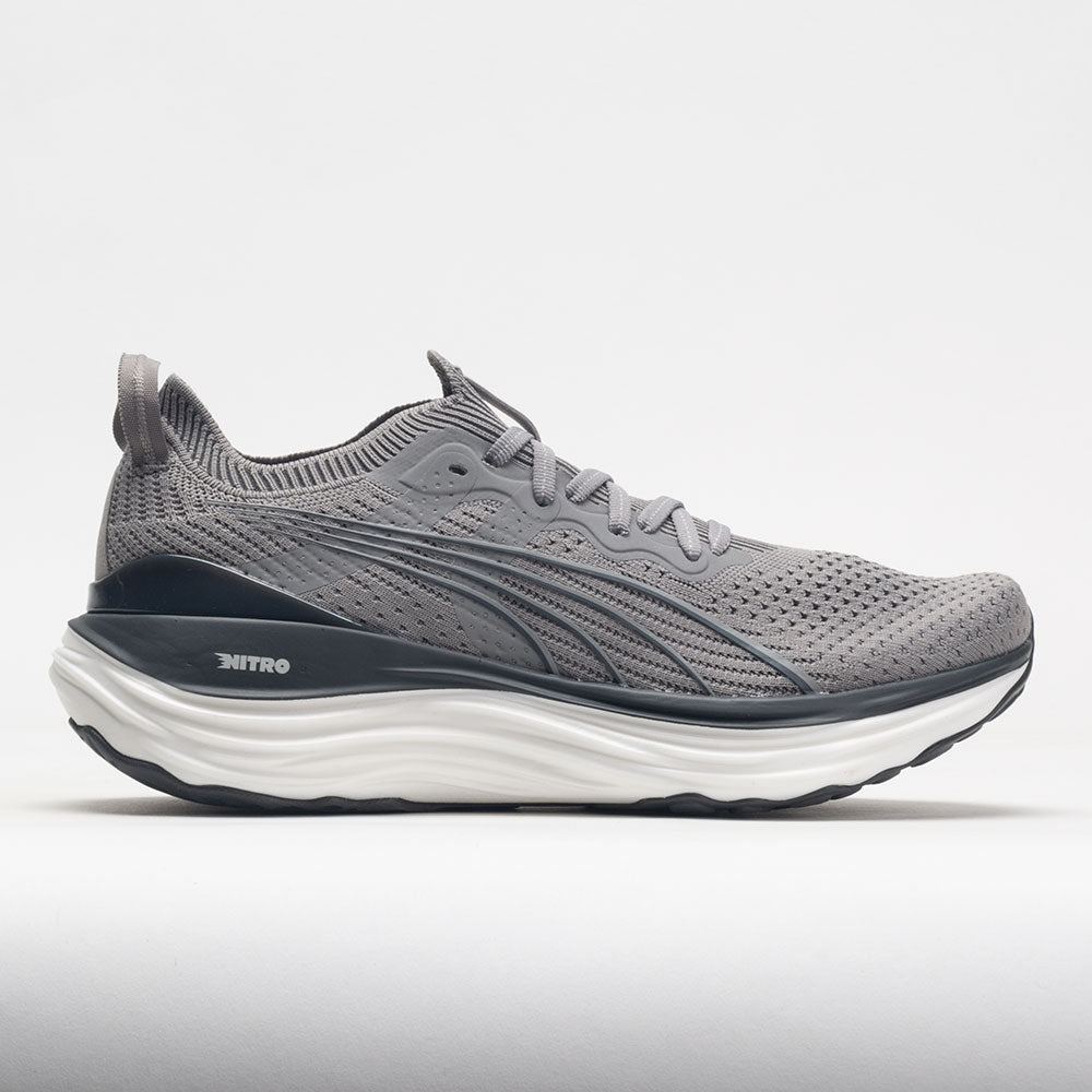 Puma ForeverRun Nitro Knit Men's Running Shoes Concrete Gray/Flat Dark Gray Size 8.5 Width D - Medium