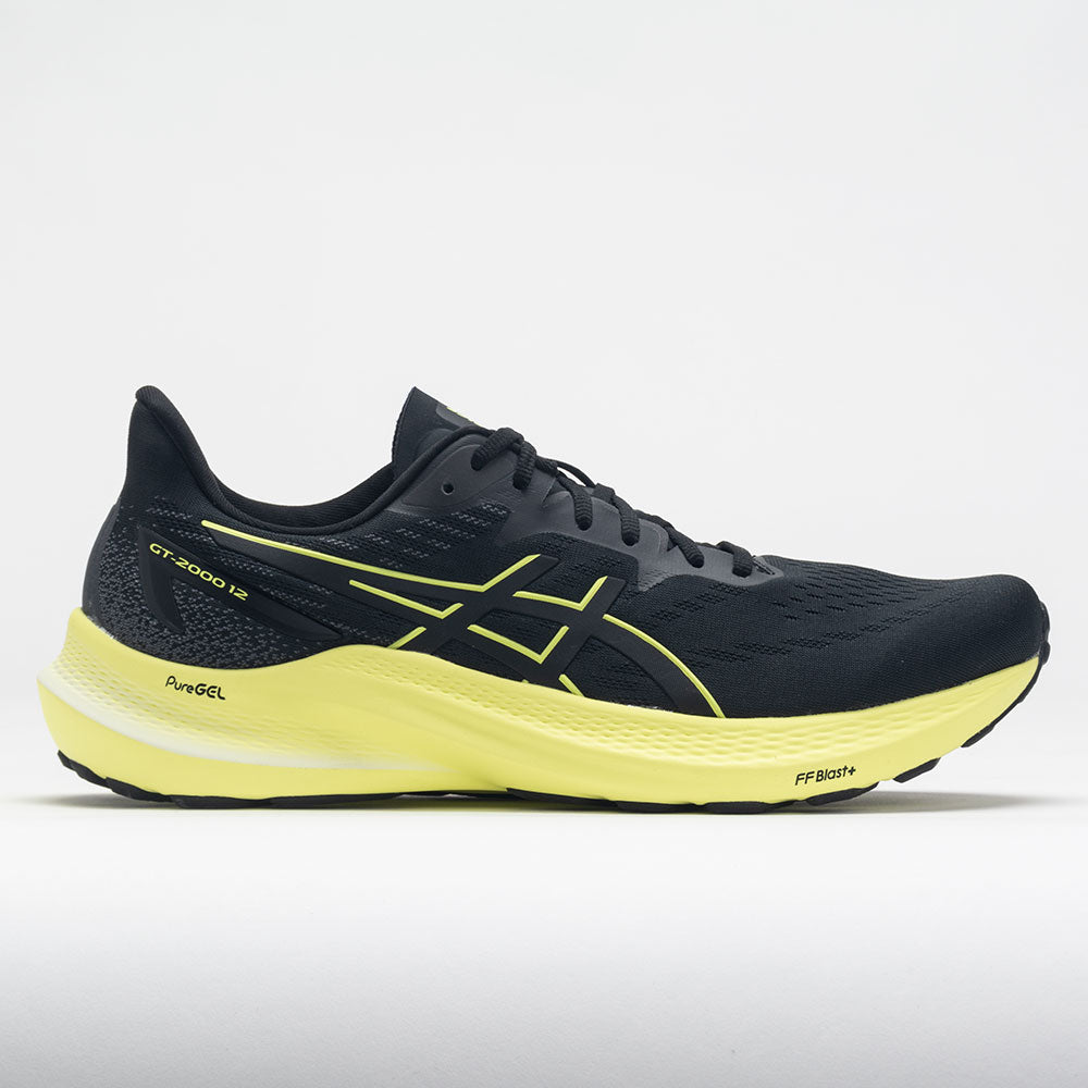 ASICS GT-2000 12 Men's Running Shoes Black/Glow Yellow Size 11.5 Width D - Medium -  196074913084