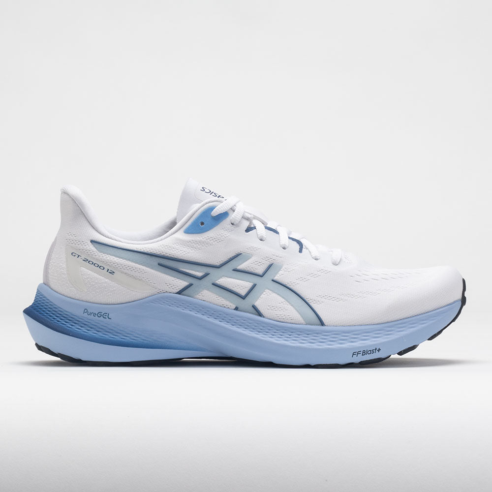 ASICS GT-2000 12 Men's Running Shoes White/Storm Blue Size 12.5 Width D - Medium
