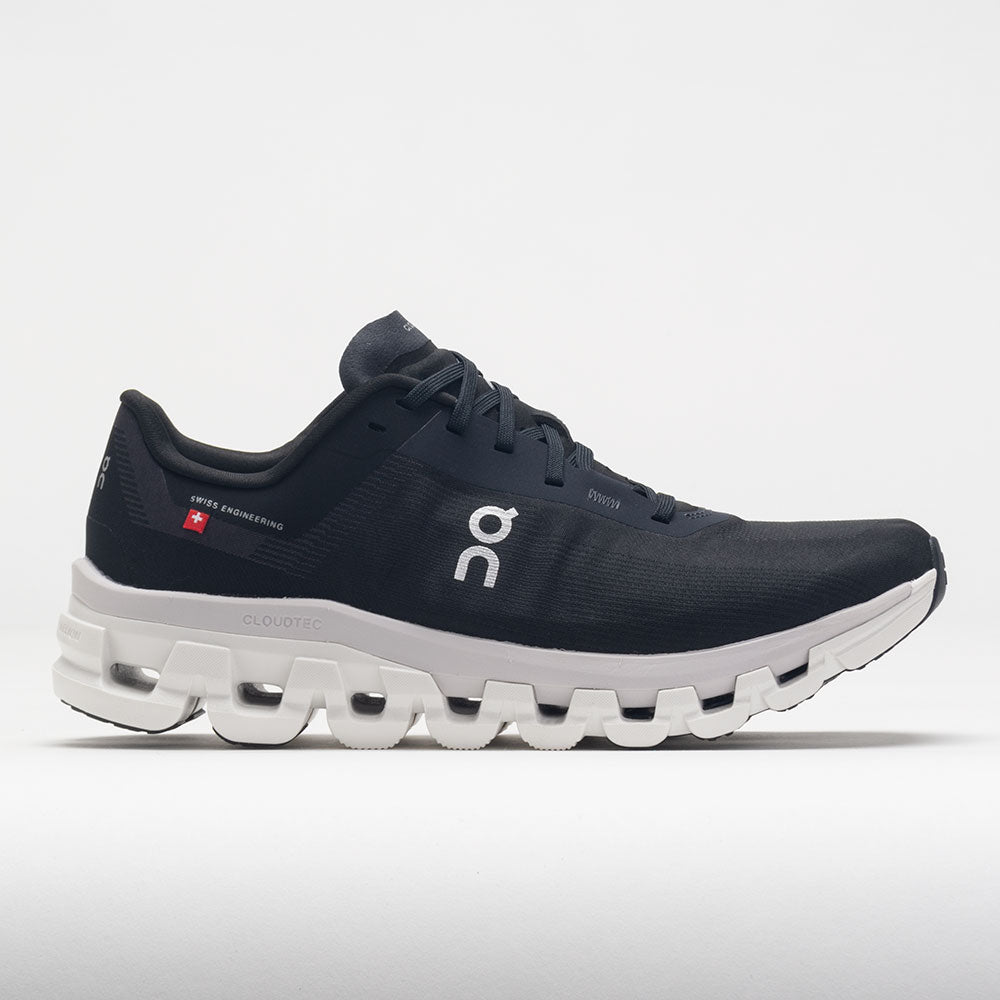On Cloudflow 4 Men's Running Shoes Black/White Size 9.5 Width D - Medium -  On Running
