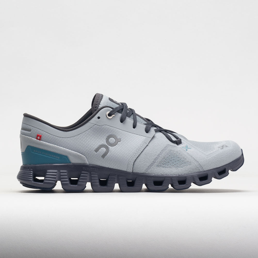 On Cloud X 3 Men's Running Shoes Glacier/Iron Size 8.5 Width D - Medium -  On Running
