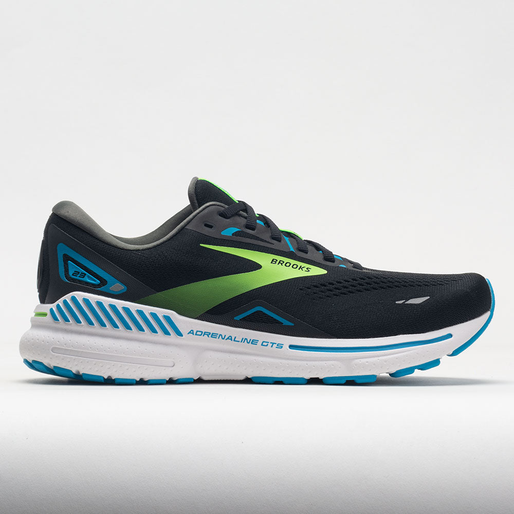 Brooks Adrenaline GTS 23 Men's Running Shoes Black/Hawaiian Ocean/Green Size 8.5 Width 4E - Extra Wide