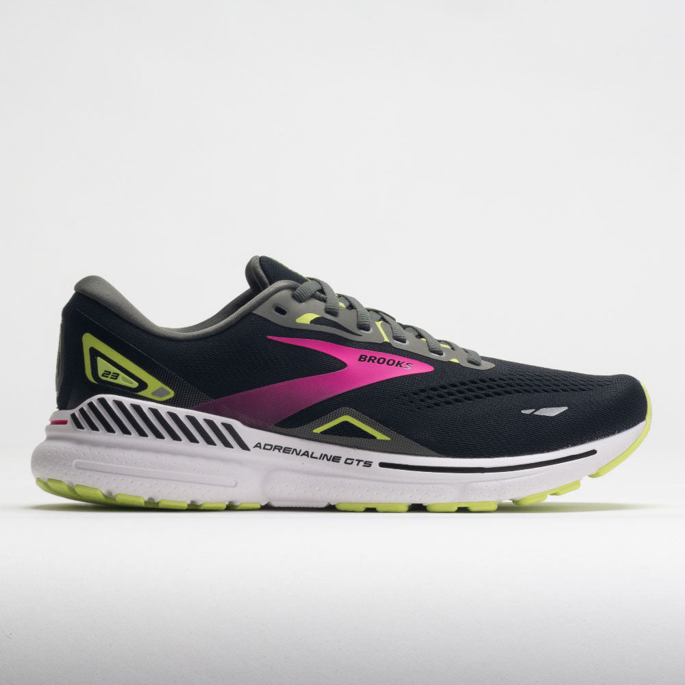 Brooks Adrenaline GTS 23 Women's Running Shoes Black/Gunmetal/Sharp Green Size 10.5 Width D - Wide -  195394303513