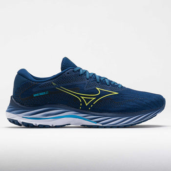 Mizuno Wave Rider 27 Men's Navy Peony/Sharp Green (Item #040851)