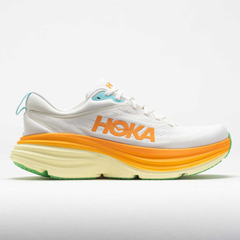 HOKA Bondi 8 Men's Blanc de Blanc/Solar Flare (Item #040908)