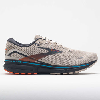 Brooks Ghost 15 Men's White Sand/Red Orange/Blue (Item #041232)