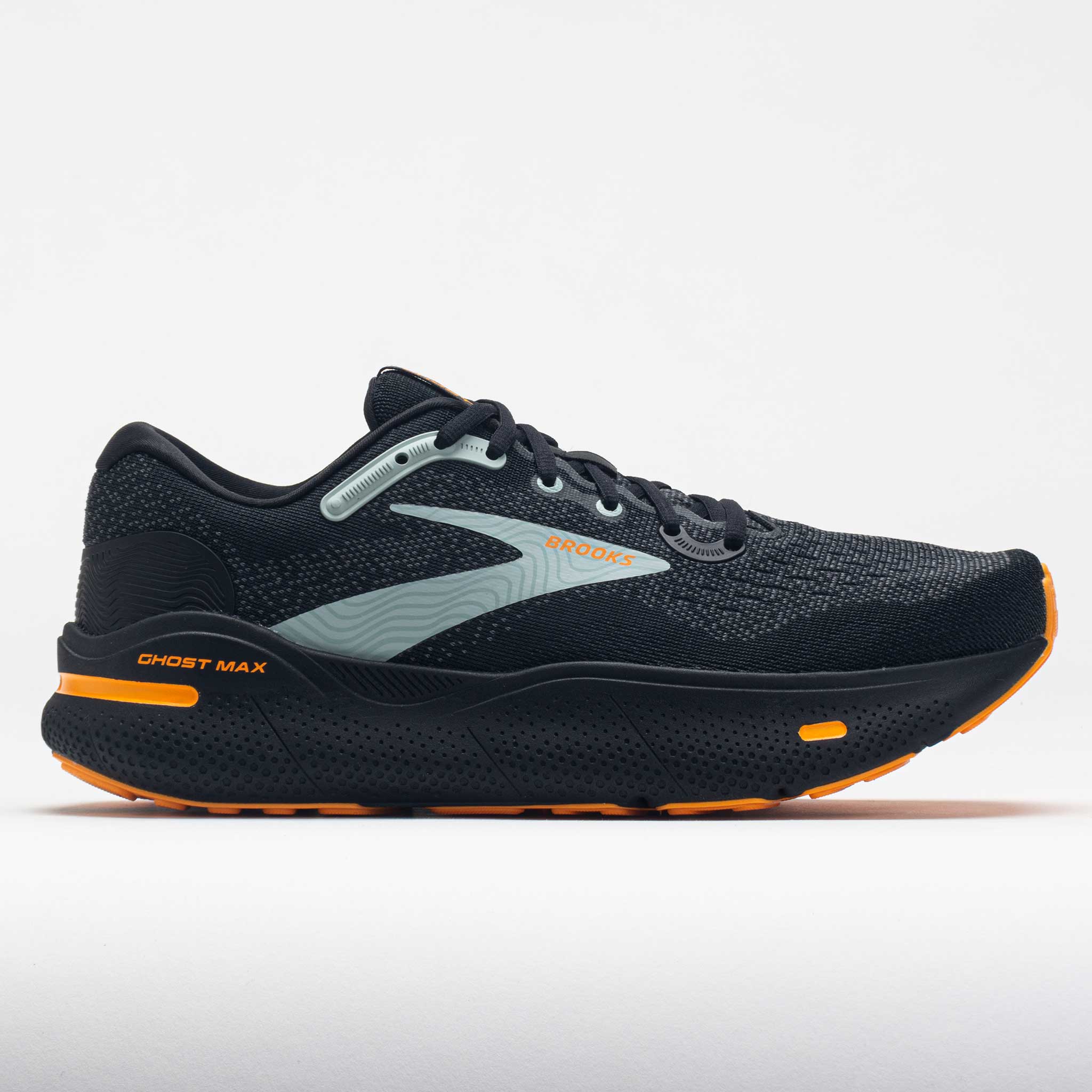 Brooks Ghost Max Men's Running Shoes Black/Orange/Cloud Blue Size 11 Width D - Medium