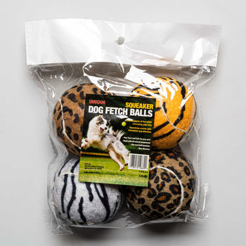 Tourna Squeaker Dog Fetch Balls 4 Pack (Item #060771)