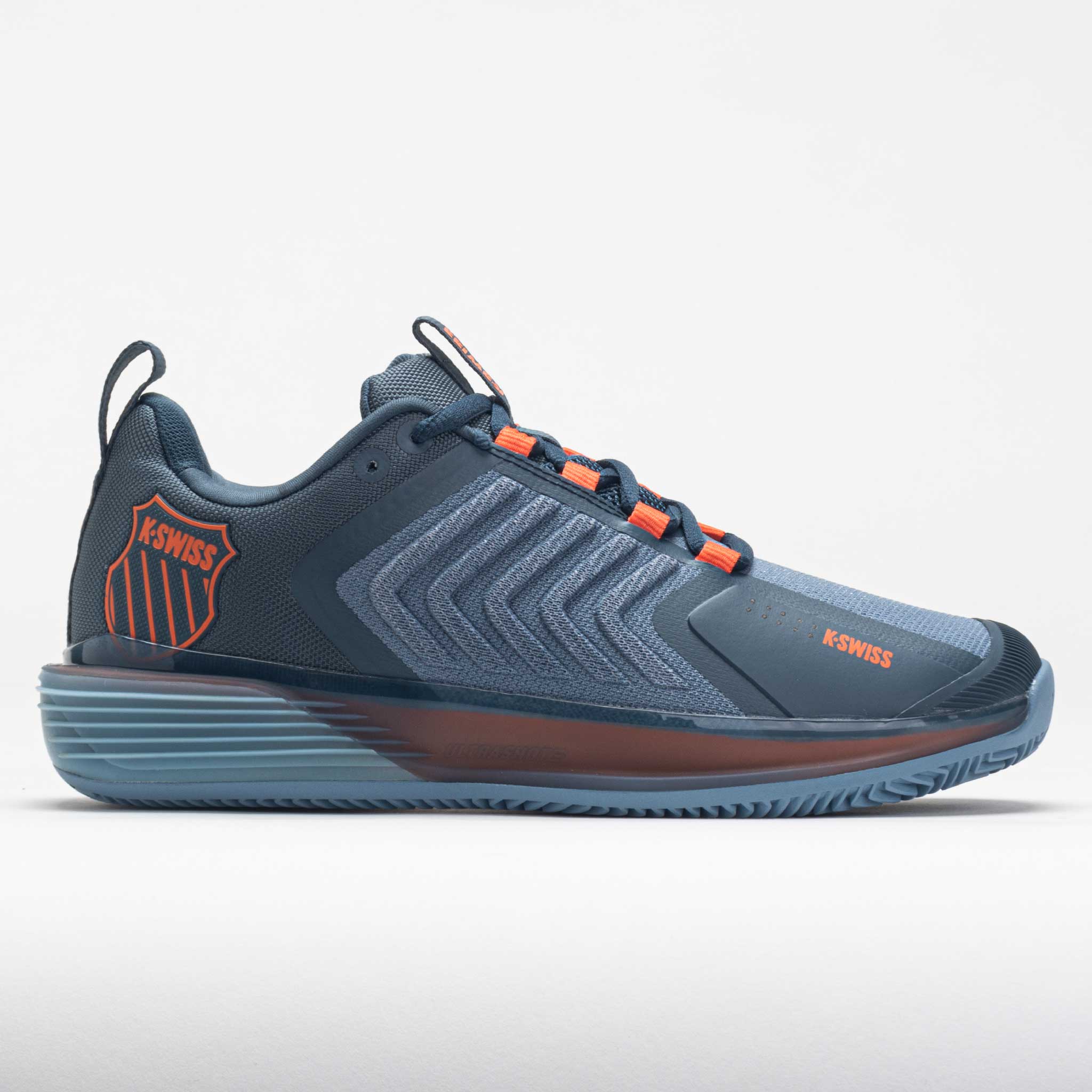 K-Swiss Ultrashot 3 Clay Men's Tennis Shoes Orion Blue/Windward Blue/Scarlet Ibis Size 13 Width D - Medium