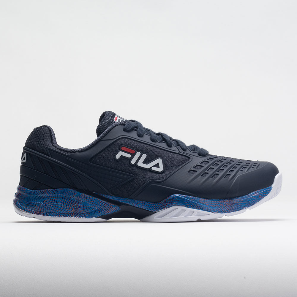 Fila Axilus 2 Energized Men's Tennis Shoes FILA Navy/White/Nectarine Size 10.5 Width D - Medium