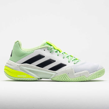 adidas Barricade 13 Men's White/Core Black/Semi-Green Spark (Item #117619)