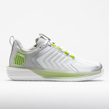 K-Swiss Ultrashot 3 Women's White/Gray Violet/Lime Green (Item #117691)