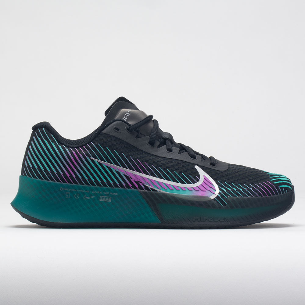 Nike Zoom Vapor 11 Premium Men's Tennis Shoes Black/Multi-Color/Deep Jungle Size 13 Width D - Medium