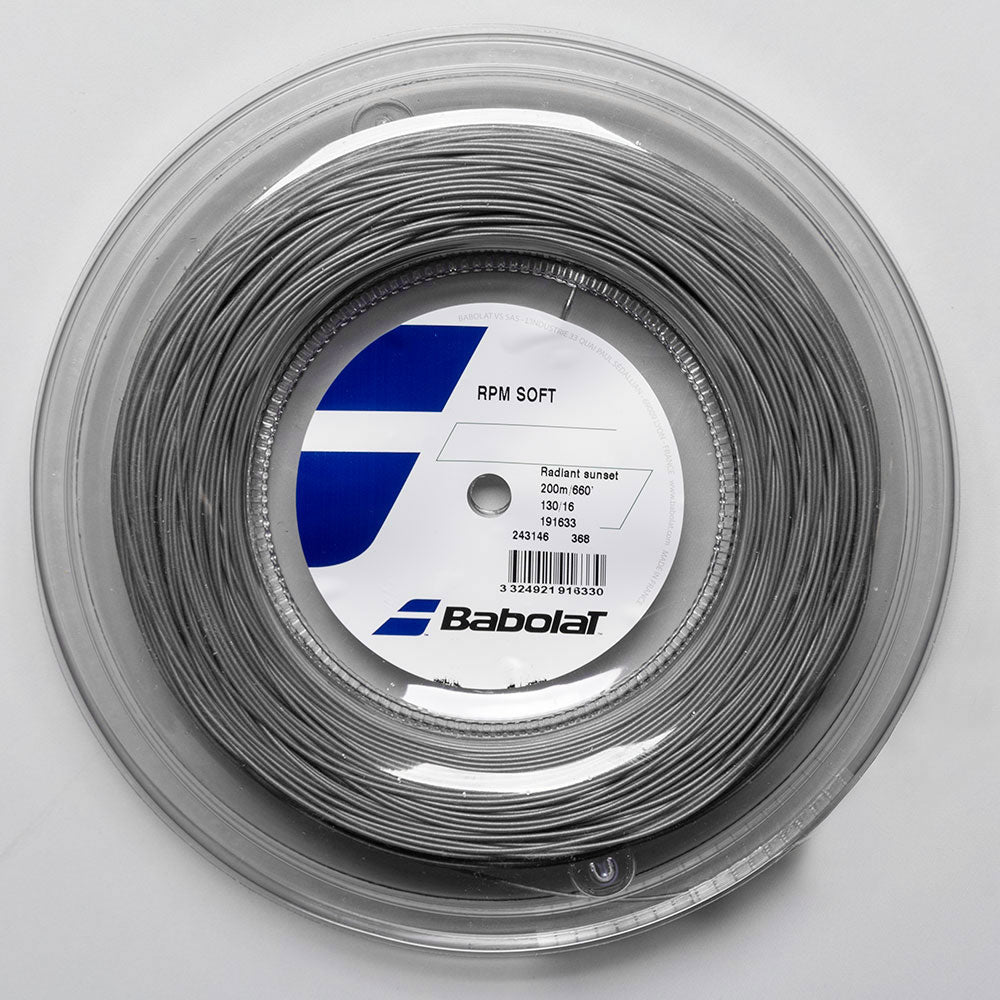 Babolat RPM Soft 16 1.30 660' Reel Tennis String Reels Grey -  243146-368