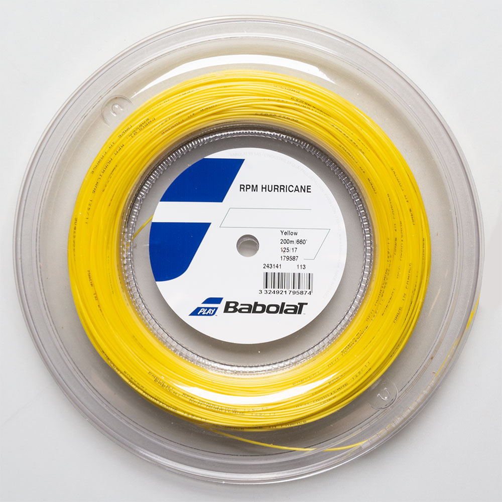 Babolat RPM Hurricane 17 660' Reel Tennis String Reels Yellow