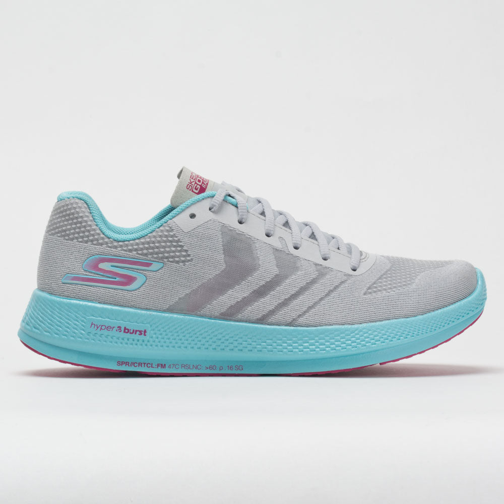 Skechers GOrun Razor+ Women's Running Shoes Gray/Aqua/Hot Pink Size 6.5 Width B - Medium -  Skechers Performance