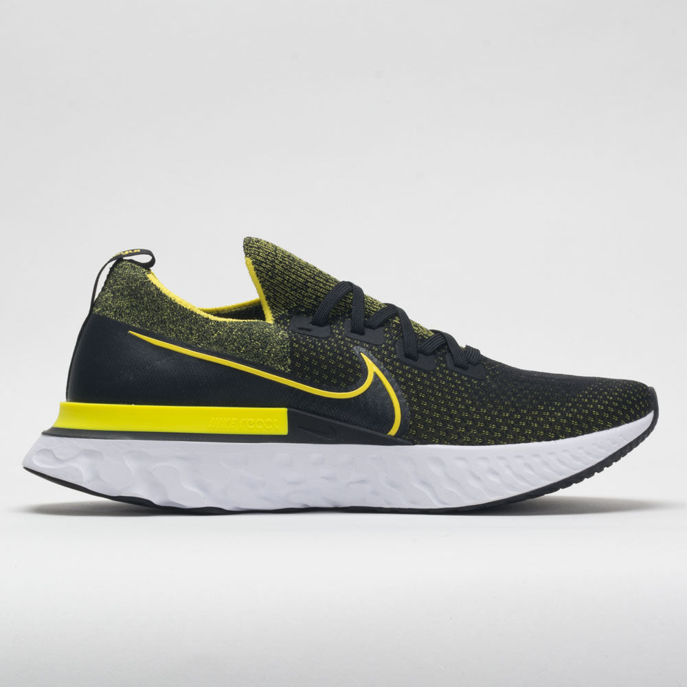 Nike React Infinity Run Flyknit Men's Running Shoes Black/Sonic Yellow Size 8.5 Width D - Medium -  CD4371-013