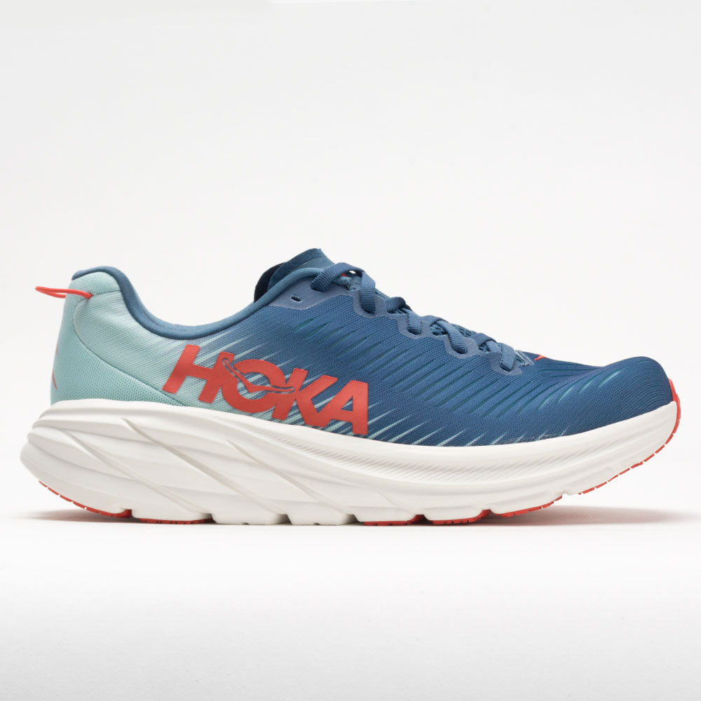 HOKA One One Rincon 3 Men's Running Shoes Real Teal/Eggshell Blue Size 12.5 Width D - Medium