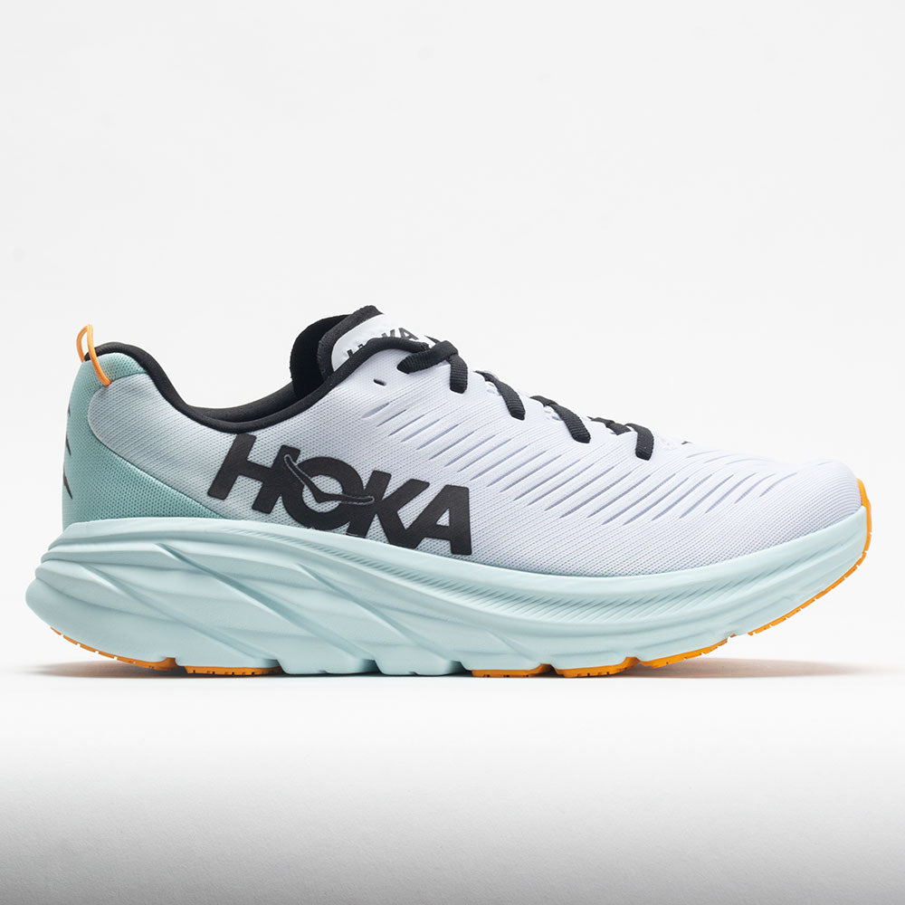 HOKA Rincon 3 Men's Running Shoes White/Blue Glass Size 12 Width D - Medium