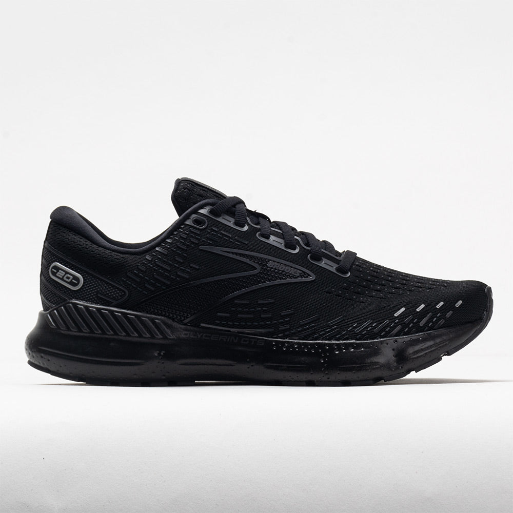 Brooks Glycerin GTS 20 Men's Running Shoes Black/Black/Ebony Size 8.5 Width EE - Wide