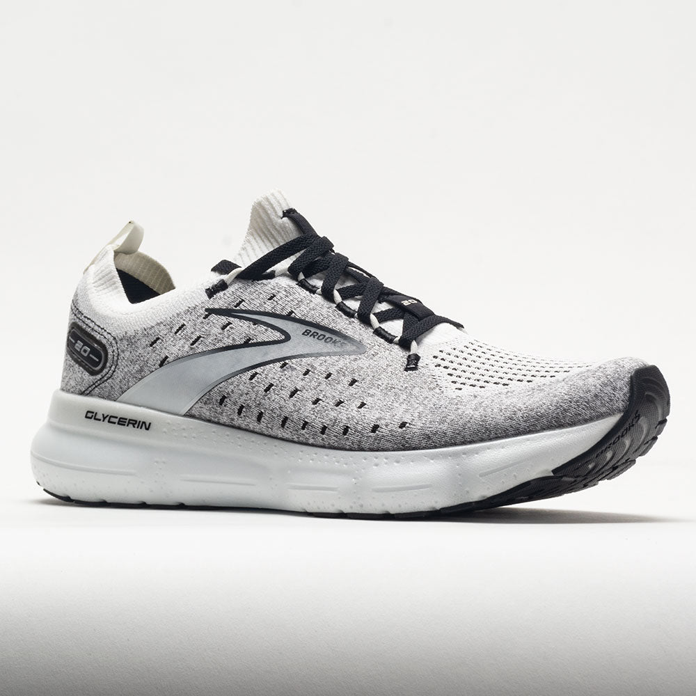 Brooks Glycerin Stealthfit 20 Men's White/Grey/Black – Holabird Sports