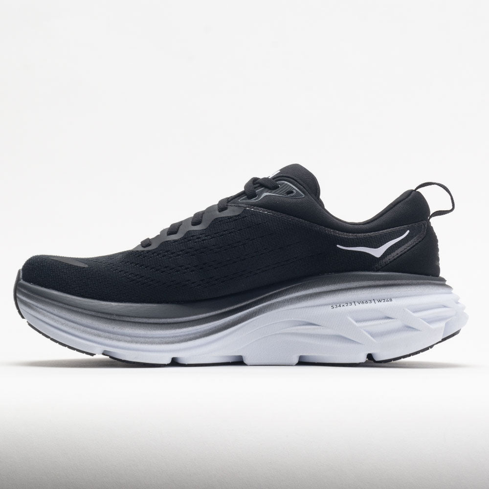 HOKA Bondi 8 Women's Black/White – Holabird Sports