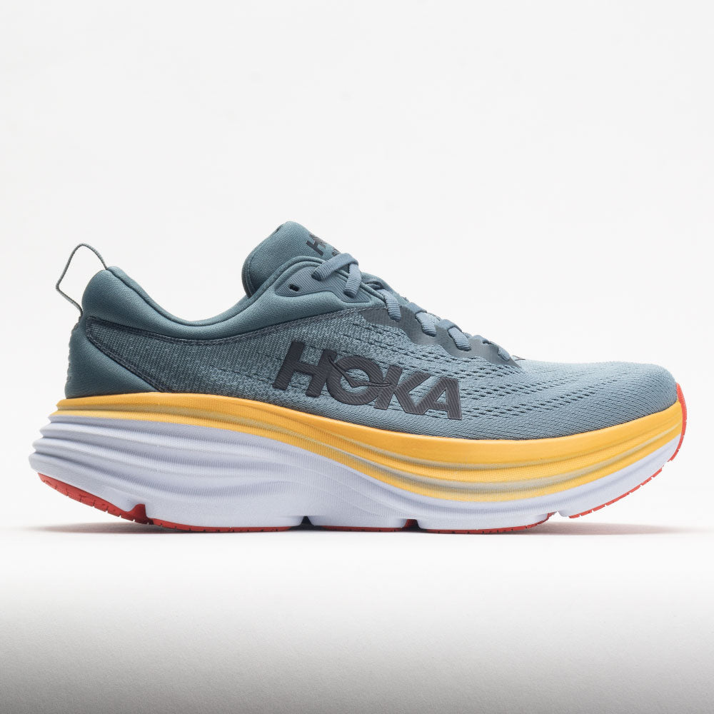 HOKA Bondi 8 Men's Running Shoes Goblin Blue/Mountain Spring Size 9.5 Width D - Medium