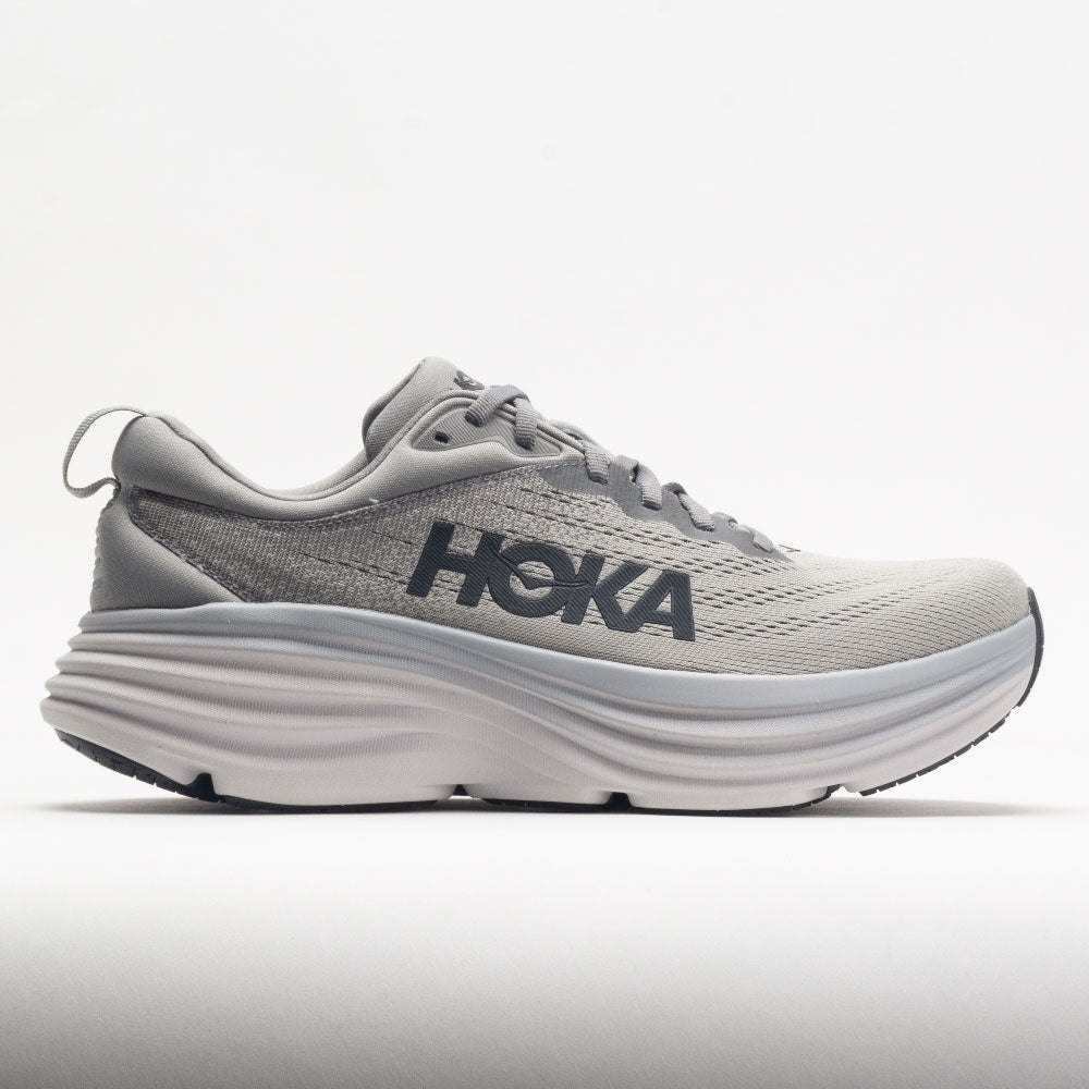 HOKA Bondi 8 Men's Running Shoes Sharkskin/Harbor Mist Size 14 Width EE - Wide