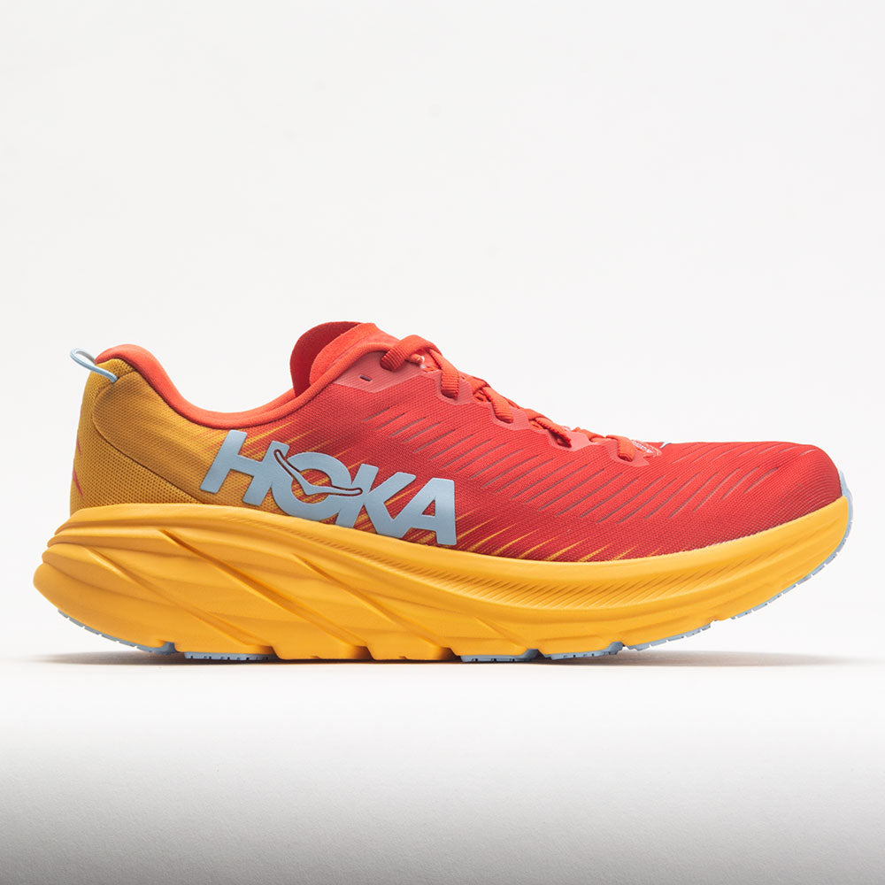 HOKA Rincon 3 Men's Running Shoes Fiesta/Amber Yellow Size 10.5 Width EE - Wide
